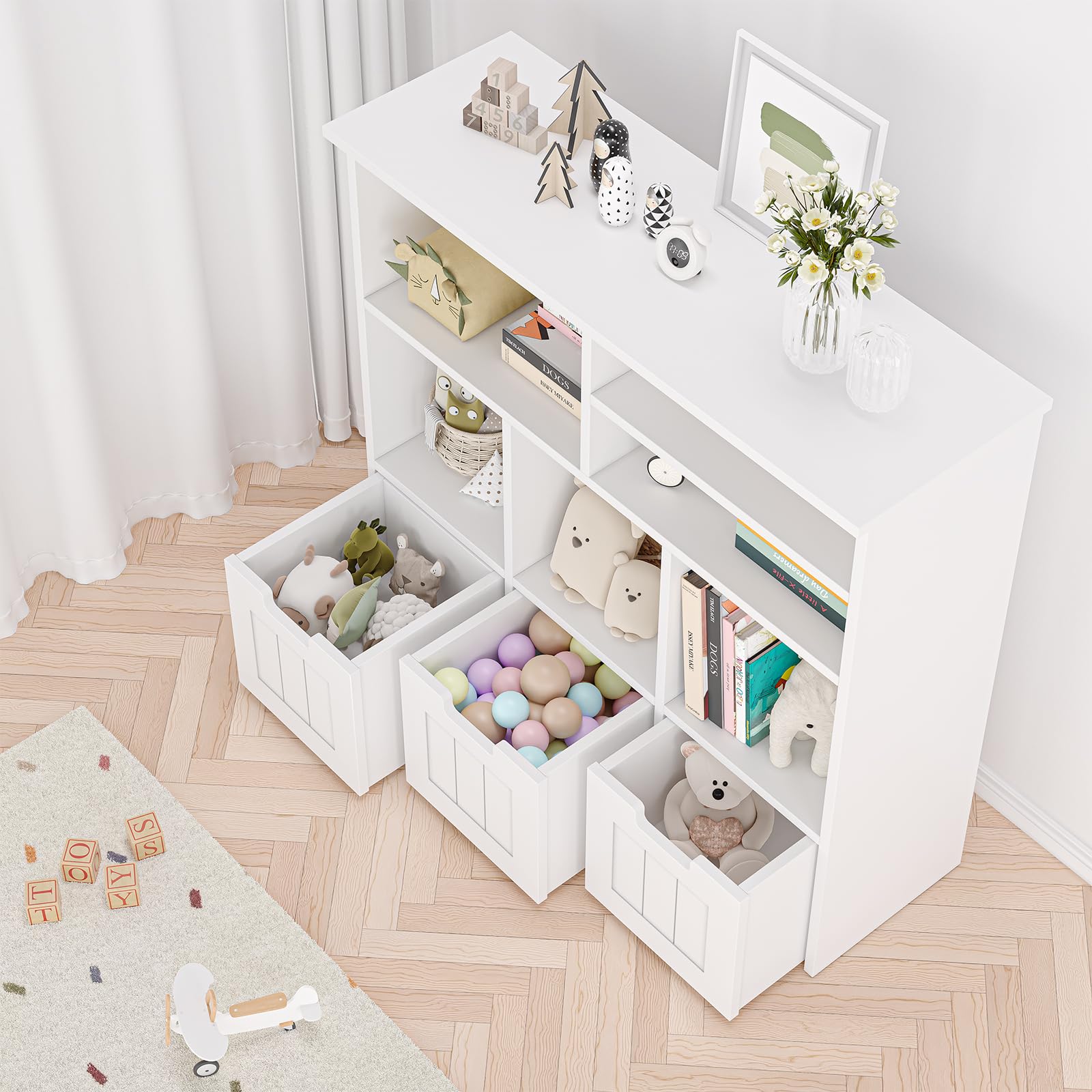 Amazon.com: Toy Storage Organizer with 3 Movable Drawers Kids